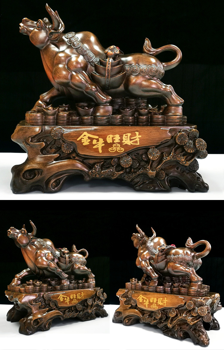 迪万思金牛旺财摆件招财牛办公室开业乔迁新居礼品客厅电视柜摆设