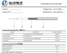 半钢141-100欧姆（SFT-141-100）射频同轴信号电缆