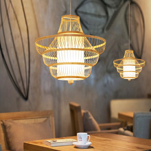 日式吊灯禅意茶室餐厅火锅店餐馆创意个性客厅卧室竹艺鸟笼灯具