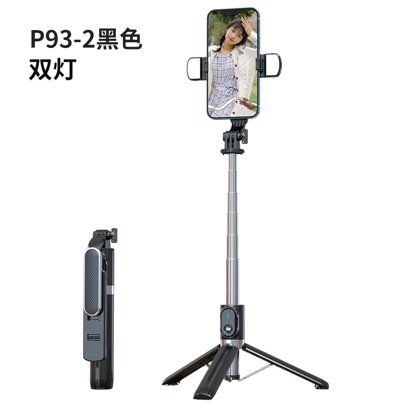 2023 New P93 1.3 M Bluetooth Selfie Stick Live and Photo Mobile Phone Holder Support for GoPro Camera Wholesale