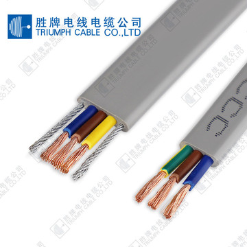 电梯带钢丝信号线电梯随行电缆弹力体电梯线tvvb60*0.