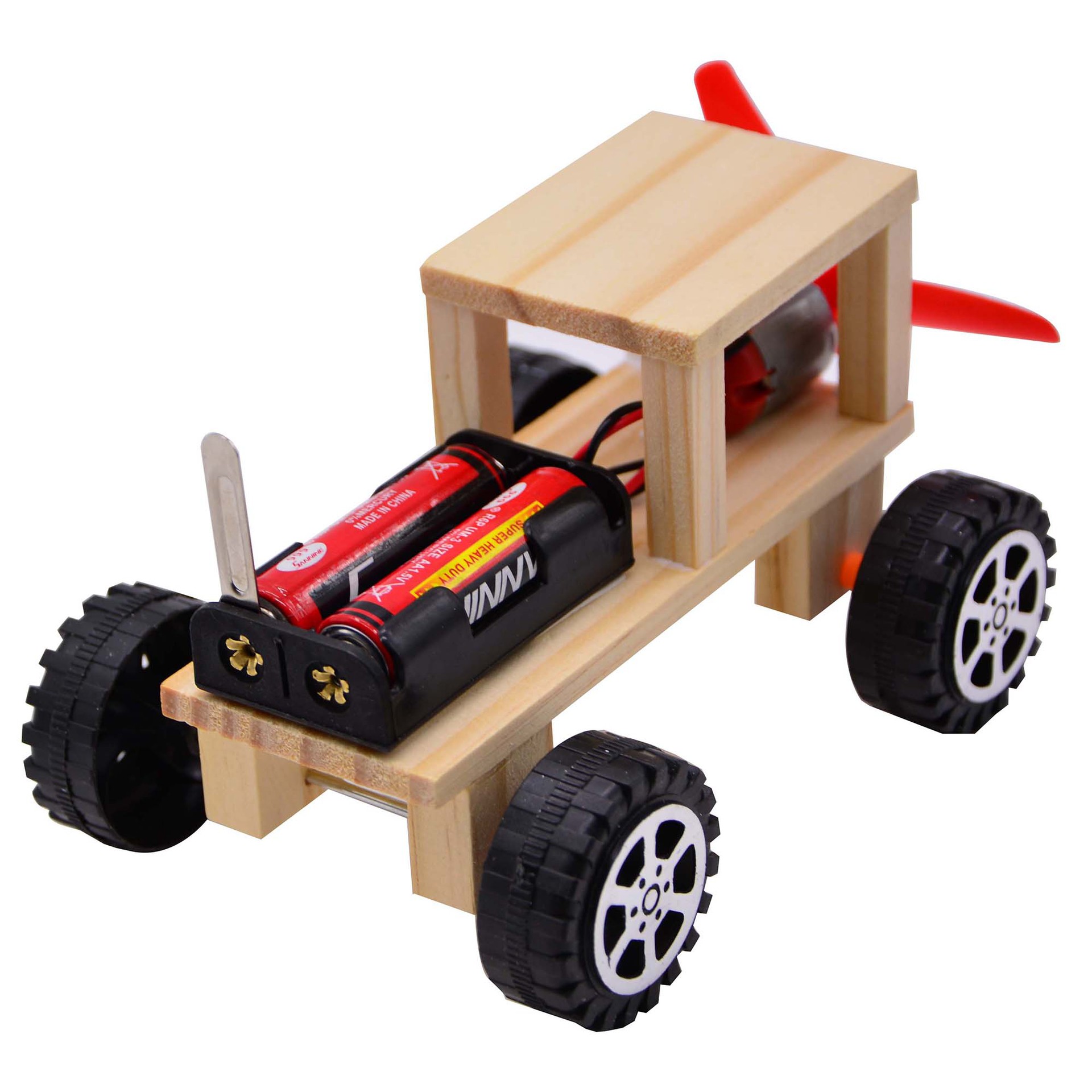 木制越野车科技小制作小发明电动风力小车拼装科学实验diy材料包