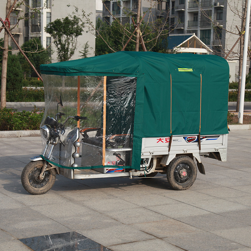 全封闭电动三轮车棚雨棚加厚方管快递车雨蓬挡风防雨改装遮阳棚