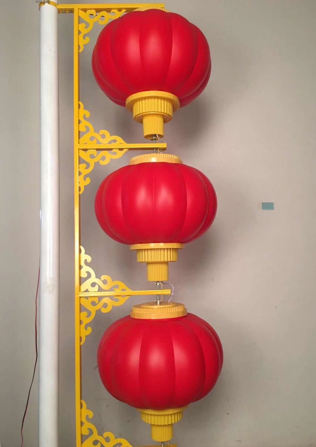 太阳能led灯笼三连串灯笼景观灯道景观路灯杆户外广告牌吸塑灯箱