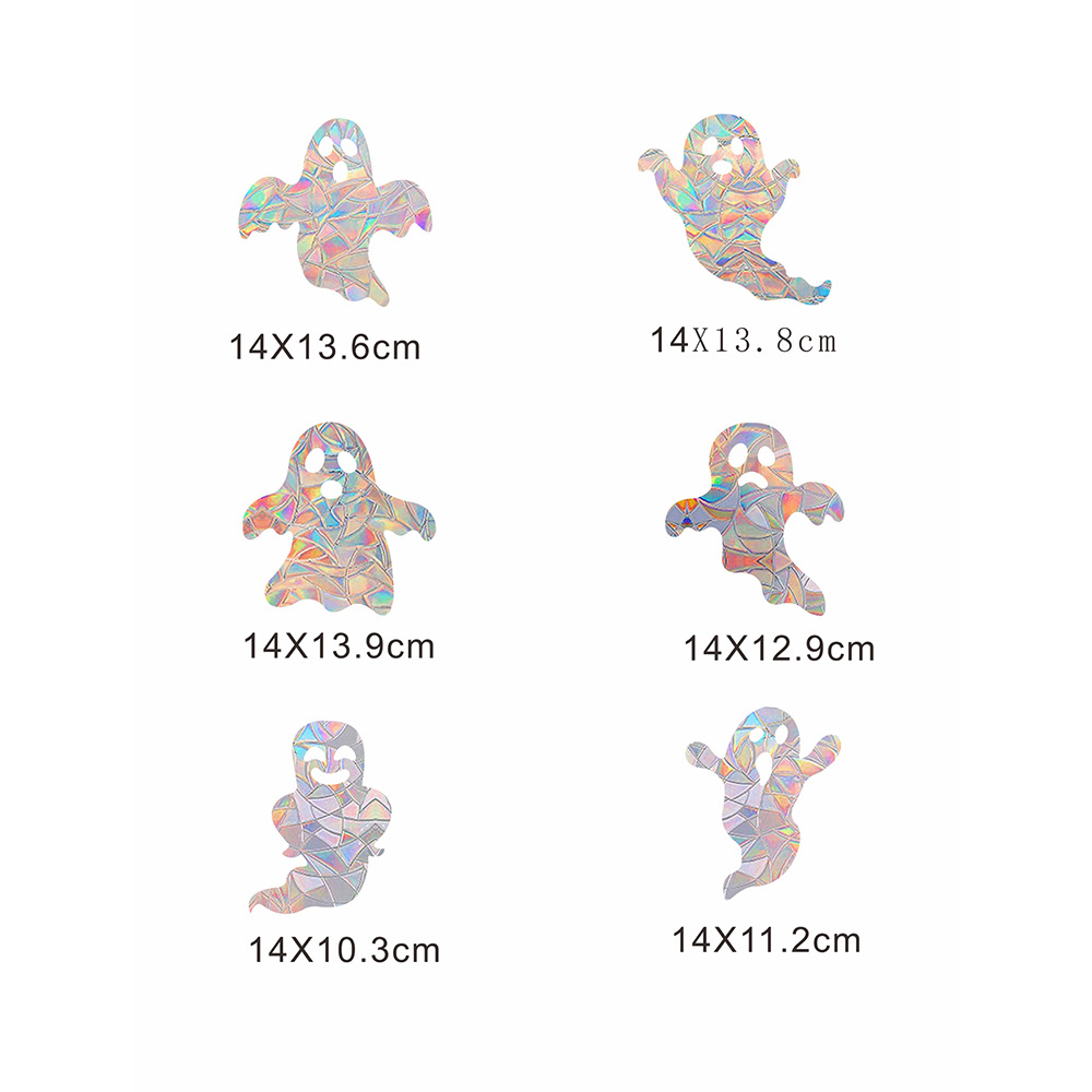 跨境 万圣节幽灵巫女静电玻璃贴 防鸟撞PET膜玻璃吸附贴窗户贴