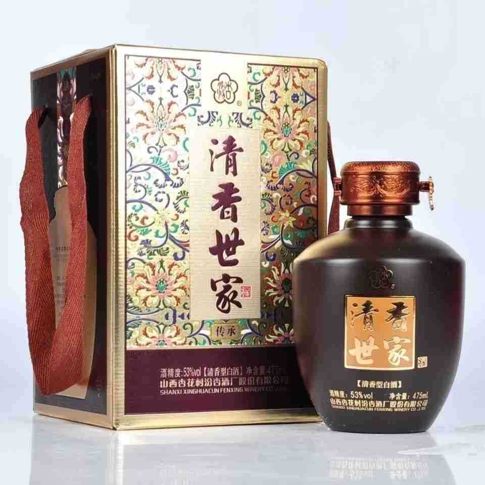 山西 杏花村酒 汾杏清香世家清香型白酒 475毫升 1x6 整箱 原箱