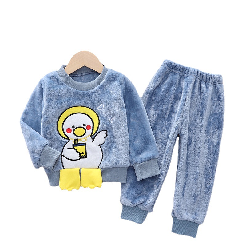 Children's Clothing 2023 Autumn New Children's Clothes Baby Pajamas Girls Autumn Clothing Boys' Suit Autumn Homewear