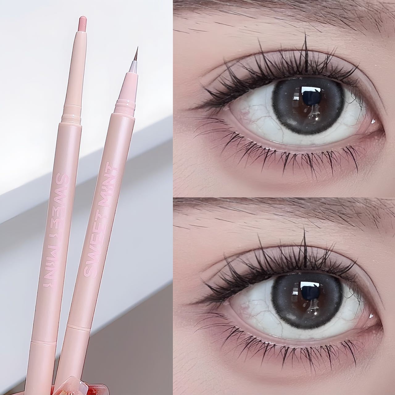 Sweet Mint Three-Dimensional Double-Headed Eye Shadow Pen Matte Highlight Brightening Dual-Use Outline Eye Face down to Eye Shadow Stick