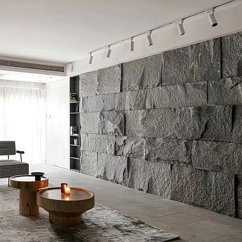 石蘑菇石背景墙pu文化别墅轻质文化人造石仿真石装饰石文化酒店砖