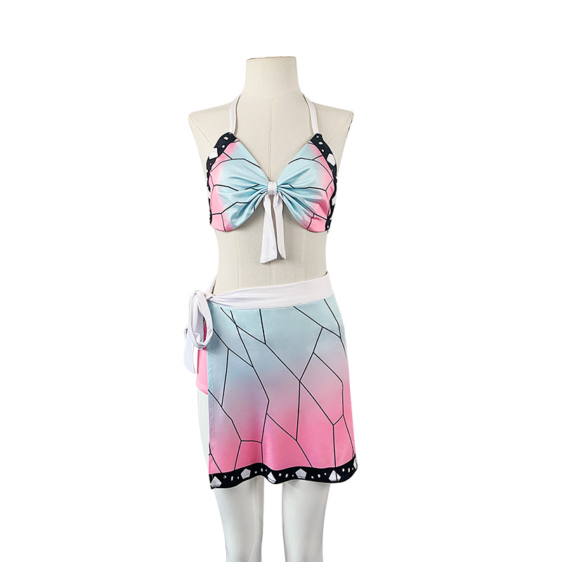 鬼灭之刃泳装cos蝴蝶忍泳衣cos女装动漫性感比基尼cosplay服全套