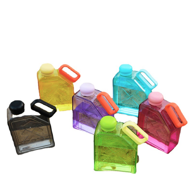 B57 Summer New Square Fitness Sports Cup with Handle Bucket Cup Direct Drink Plastic Cup Direct Drink Square Cup