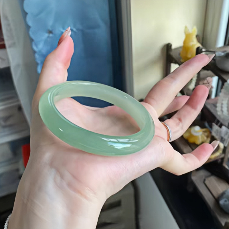 缅甸翡翠老坑冰糯种冰透玉手镯高级女款玉石手镯礼品-阿里巴巴