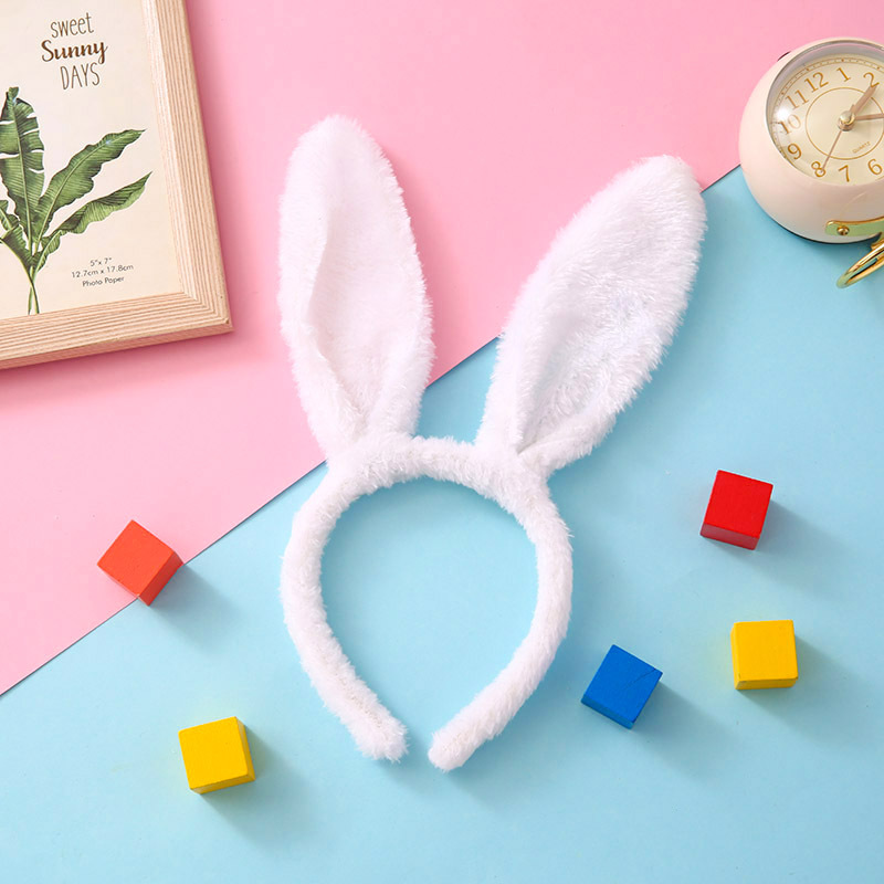 Factory Direct Supply Plush Sequins Rabbit Ears Headband Cross-Border Hot Sale Children's Holiday Party Halloween Dress up Headwear