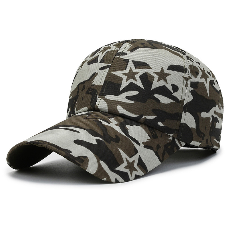 Factory Direct Sales Outdoor Camouflage Baseball Cap Spring and Autumn Outdoor Mountaineering Travel Digital Cap Peaked Cap Labor Protection Baseball Cap
