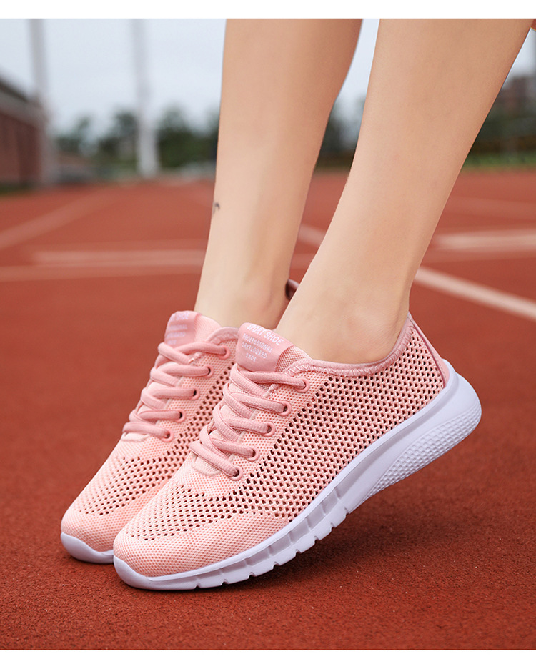 跨境大码夏季网眼镂空透气女鞋网面运动鞋薄款女士网鞋休闲鞋单鞋