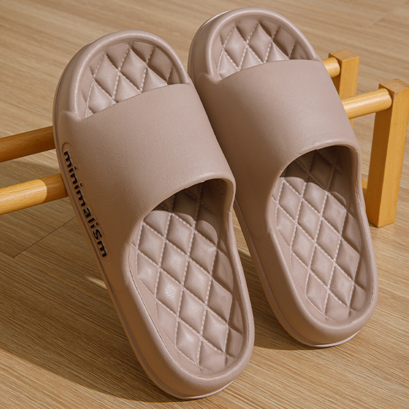 Men's Slippers Summer Indoor and Outdoor Wear Thick Bottom Non-Slip Shit Feeling Eva Bathroom Bath Women's Slippers Wear-Resistant