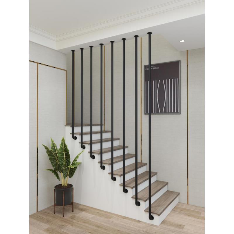 铁艺楼梯扶手护栏简约现代家用室内阳台窗户栏杆轻奢别墅防护围栏