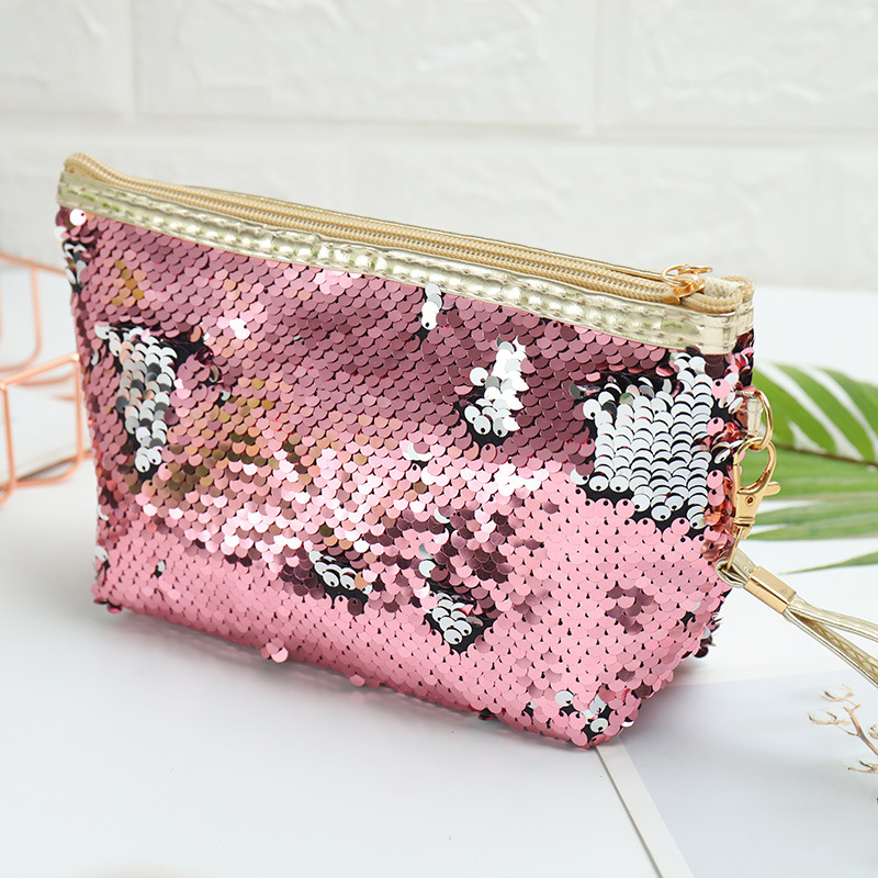 Amazon Pattern Sequin Cosmetic Bag Storage Bag Portable Portable and Cute Wash Bag Travel Fashion Buggy Bag