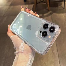 适用苹果13promax手机壳新款iphone15透明太空壳11硅胶7/8防摔壳