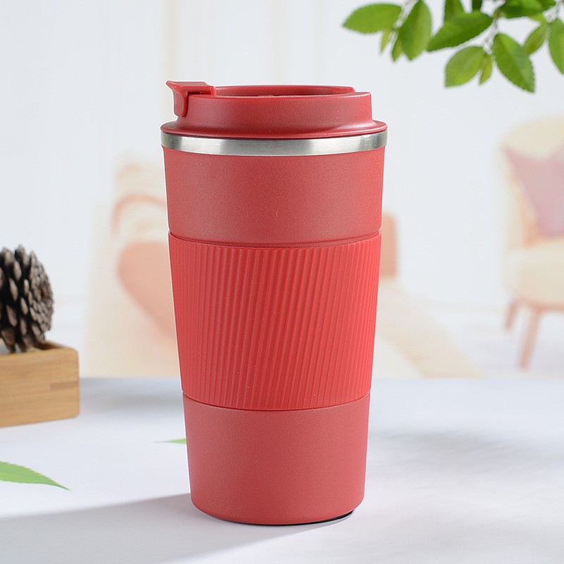 304 Double-Layerd Stainless Steel Insulation Mug Vacuum 500ml Coffee Cup Outdoor Portable Vehicle-Mounted Direct Drink Mug