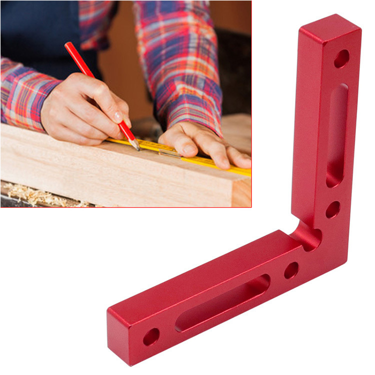 90度铝合金直角尺 直角打孔定位器 木工打孔定位器 木工辅助工具