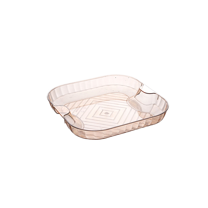 Light Luxury Plastic Fruit Plate Household Minimalist Restaurant Vegetable Fruit Plate Easy to Clean Snacks Storage Tray Square Tray