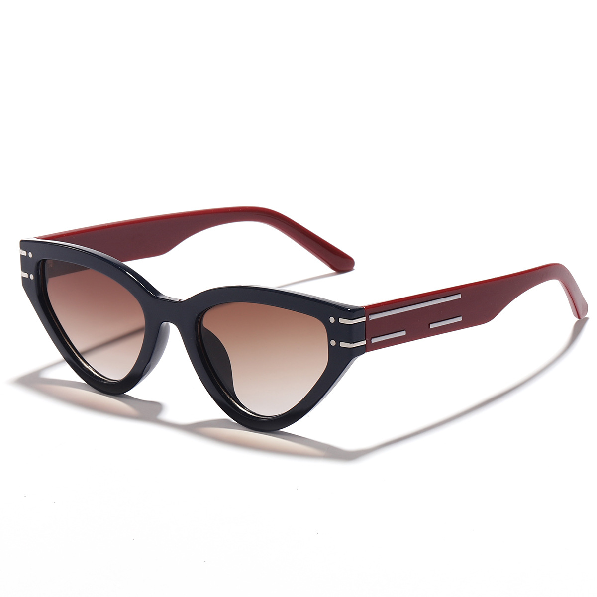 European and American Personalized Cat Eye Sun Glasses Female Trend High Sense Ins Small Frame Sunglasses UV Protection Sun-Shade Glasses Glasses