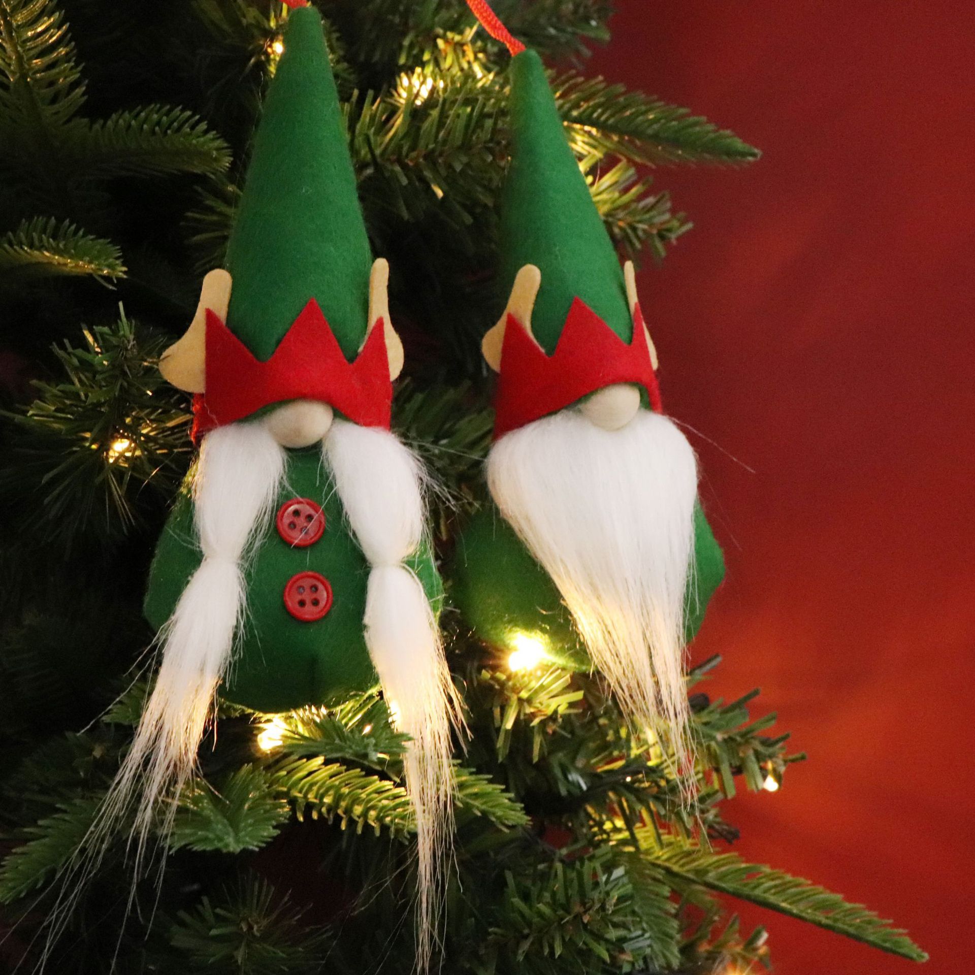 Christmas Decoration Pendant European-Style Christmas Tree Cute Faceless Doll Fabric Dwarf Doll Ornament Cross-Border Wholesale