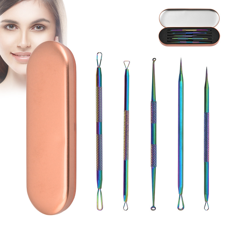 manufacturer acne needle set acne needle facial beauty double-headed pop pimples pick blackhead remover beauty tool set