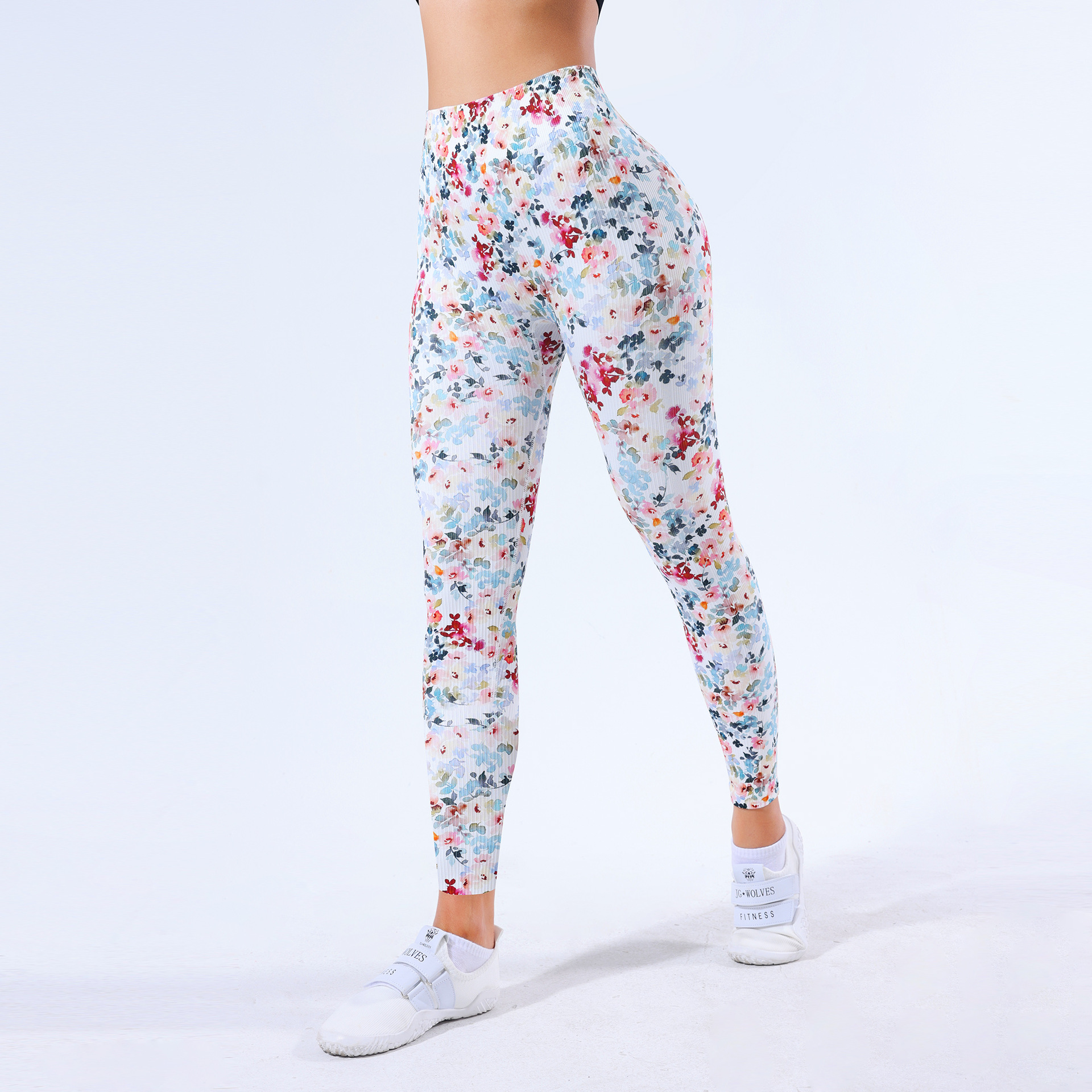 Processing Customization European and American 3D Printing Peach Hip Yoga Trousers Women's Quick-Dry Hip Raise High Top Sports Fitness Yoga Pants