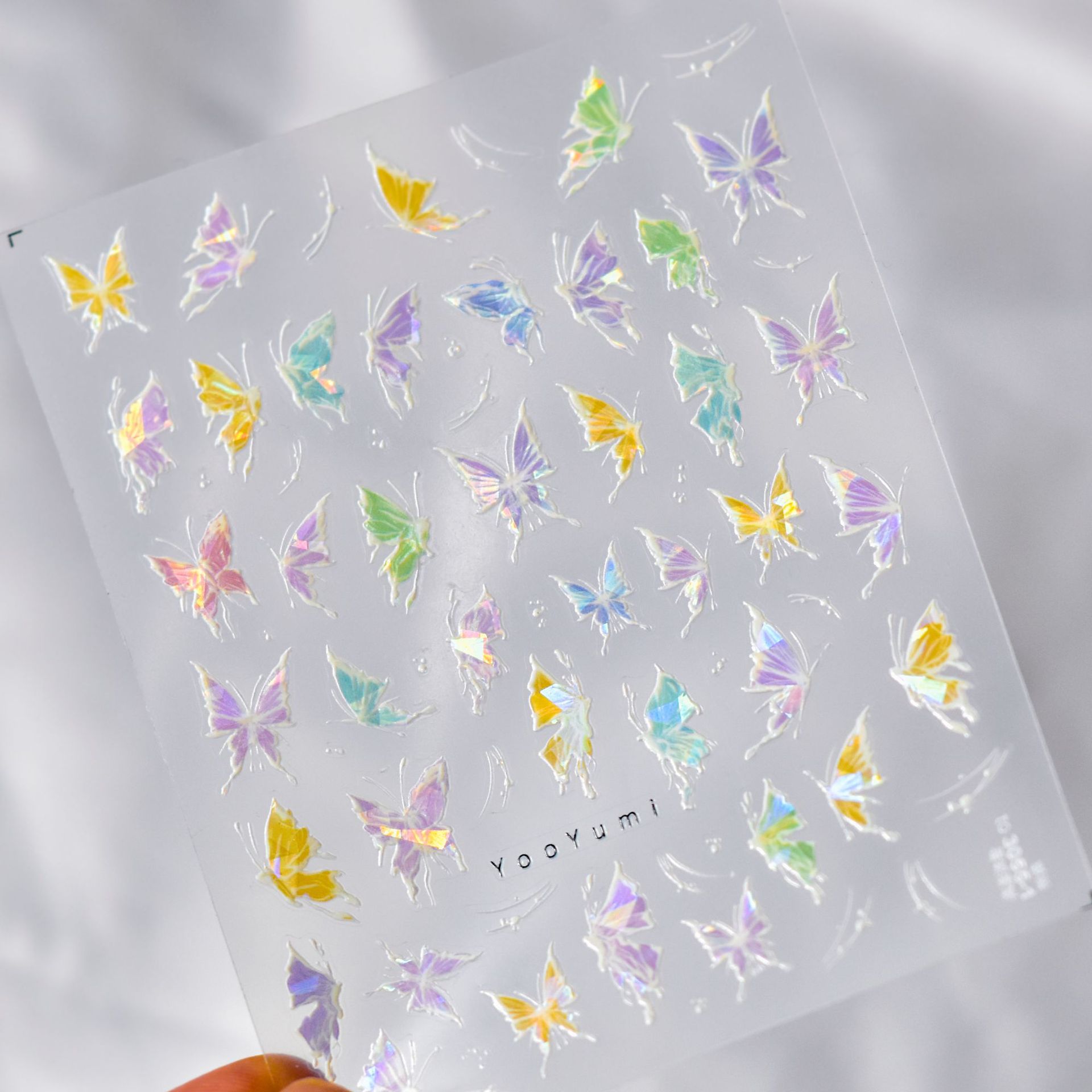 Tomoni Shell Light 3041 Dudu Cooperation Adhesive Nail Stickers Japanese Stickers 5D Nail Sticker Paper Butterfly