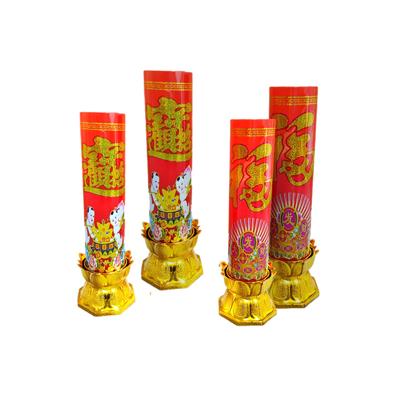 防风圆柱蜡烛春节元宵节家用厂家批发供佛拜神供奉用财神香烛祭祀