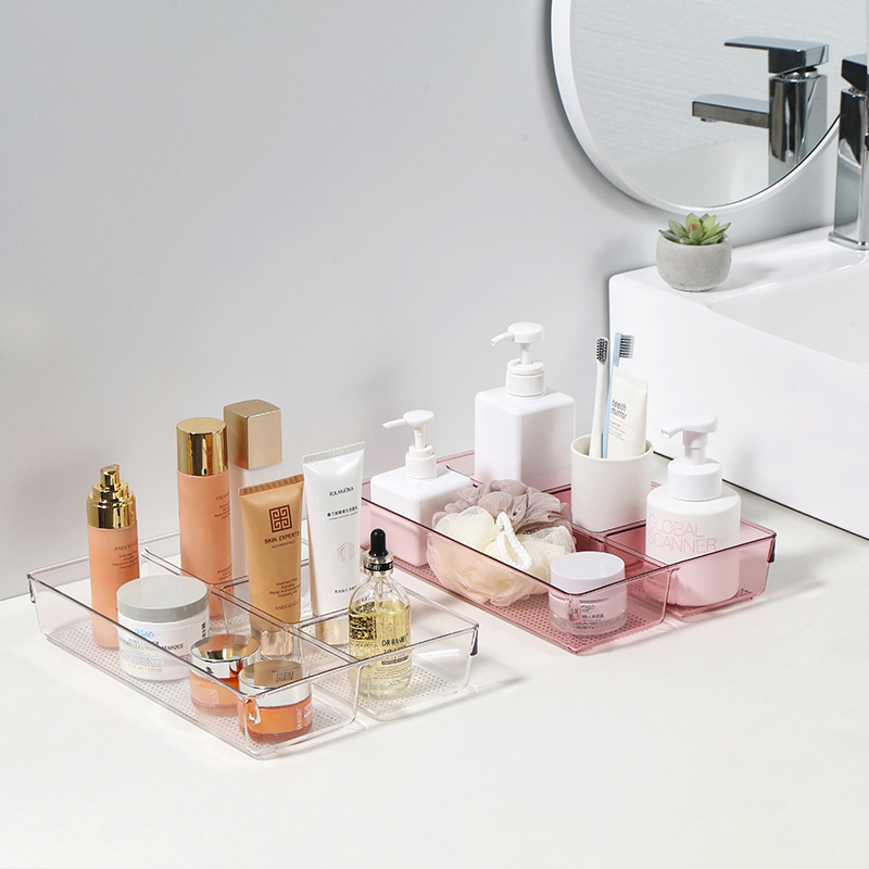 Acrylic Desktop Storage Box Cross-Border Bathroom Storage Dressing Table Cosmetic Nail Polish Lipstick Storage Tray