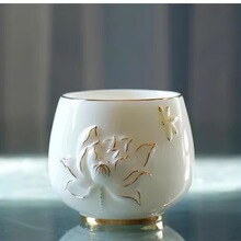 陶瓷茶杯个人专用精致主人杯单杯子中式白瓷品茗杯