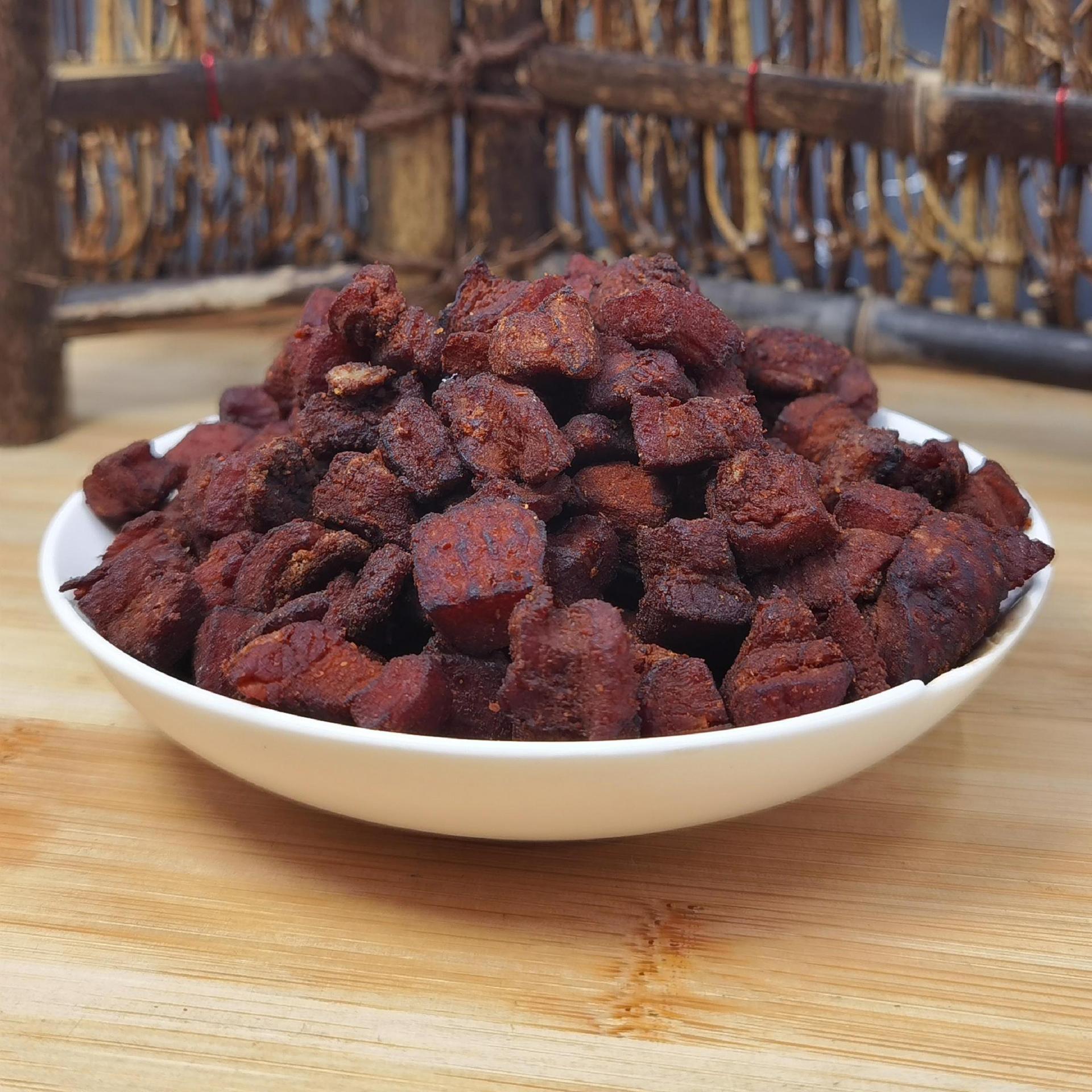 贵阳小十字丁家脆哨猪油渣贵州特产小吃零食五花肉软哨猪肉渣臊子