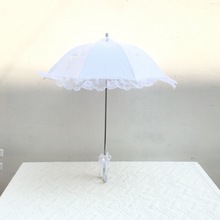 外景旅拍婚纱摄影道具 文艺影楼海边拍照 儿童创意透明蕾丝伞雨伞