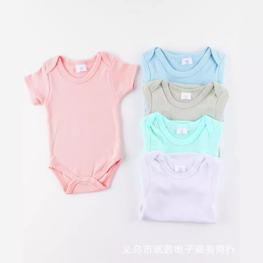 Baby Jumpsuit Newborn Baby Clothes Romper Sheath Spring round Neck Knitted Romper Male and Female Baby Jumpsuit