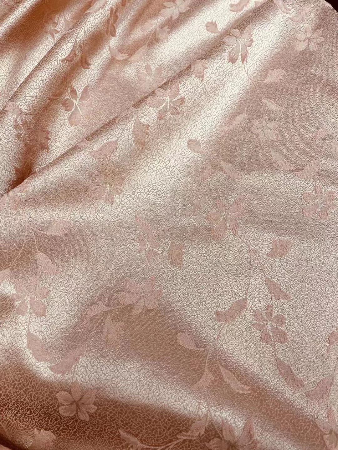 缎面暗纹提花面料改良旗袍中式春秋lolita汉服布丝滑色丁提花布