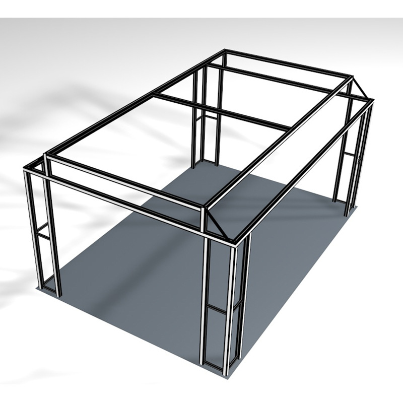 快闪桁架商场服装店快搭铝合金方柱异形展架多角度组装led发光架
