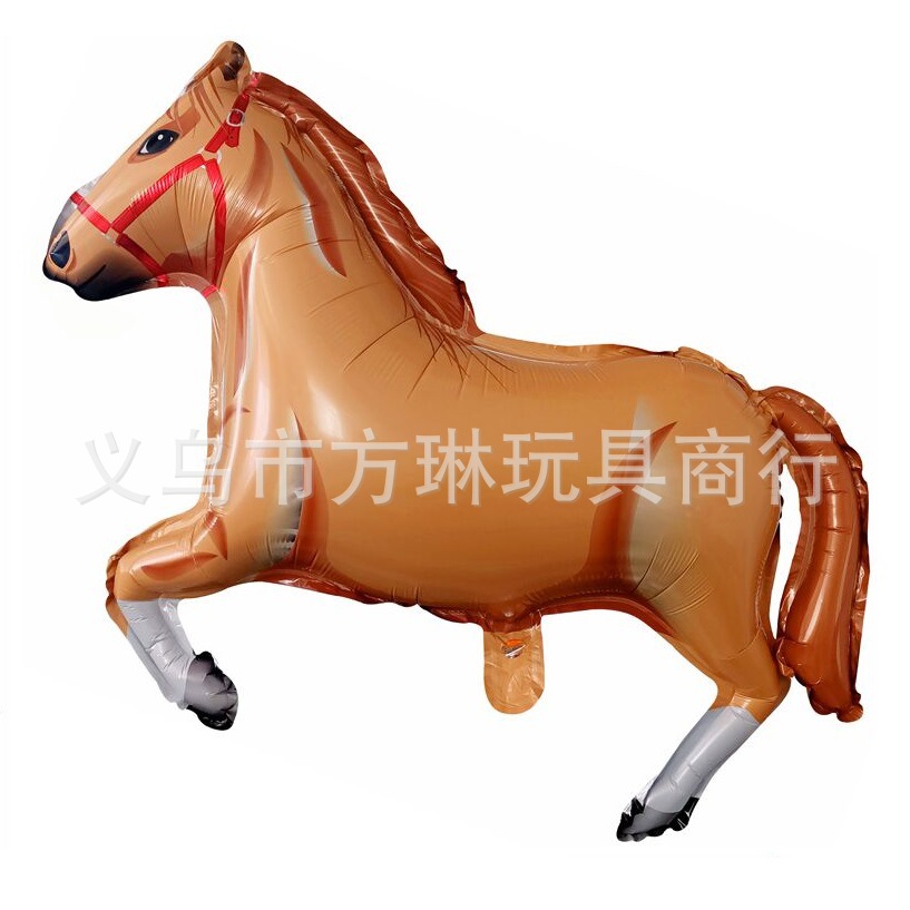 Horse Theme Party Decoration Balloon Shape Horse Aluminum Film Balloon Cowboy Party Birthday Party Decoration Balloon