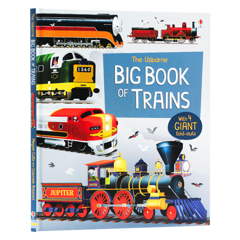 火车认知大书 英文原版绘本 the usborne big book of trains