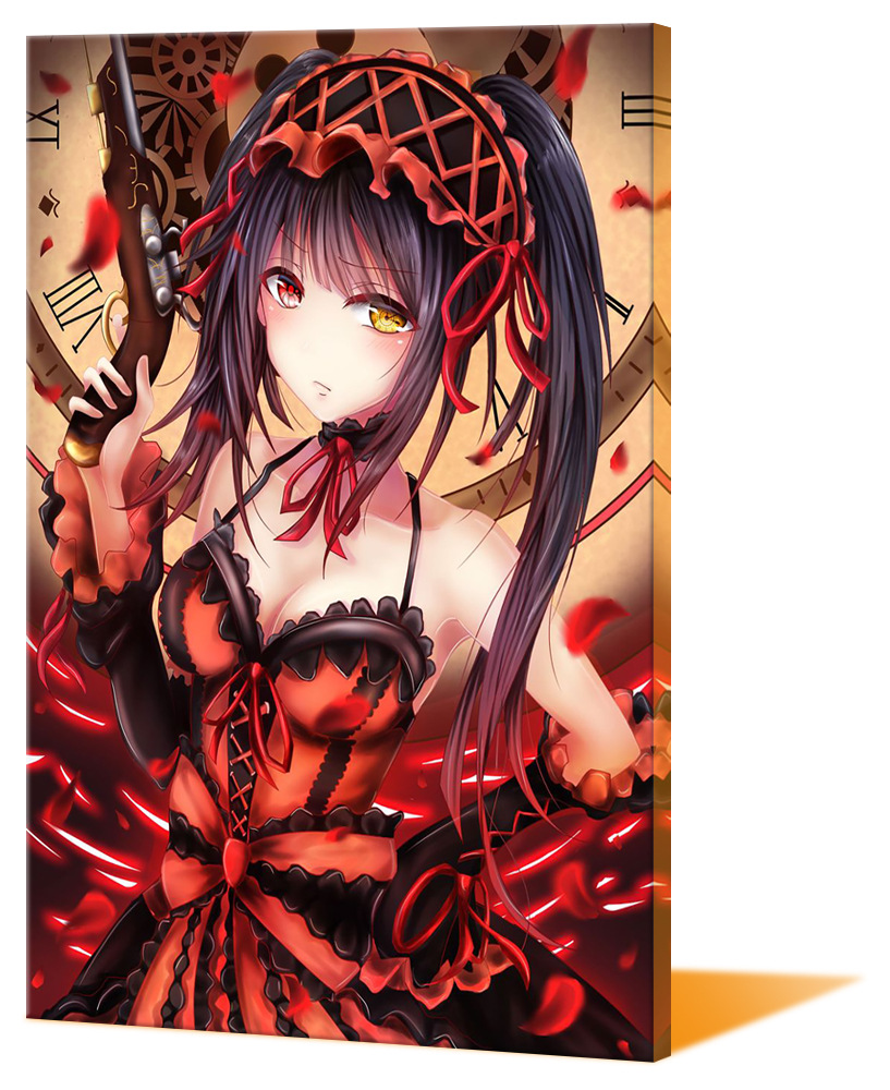 跨境货源 亚马逊 速卖通动漫人物时崎狂三帆布画艺术印刷印花海报