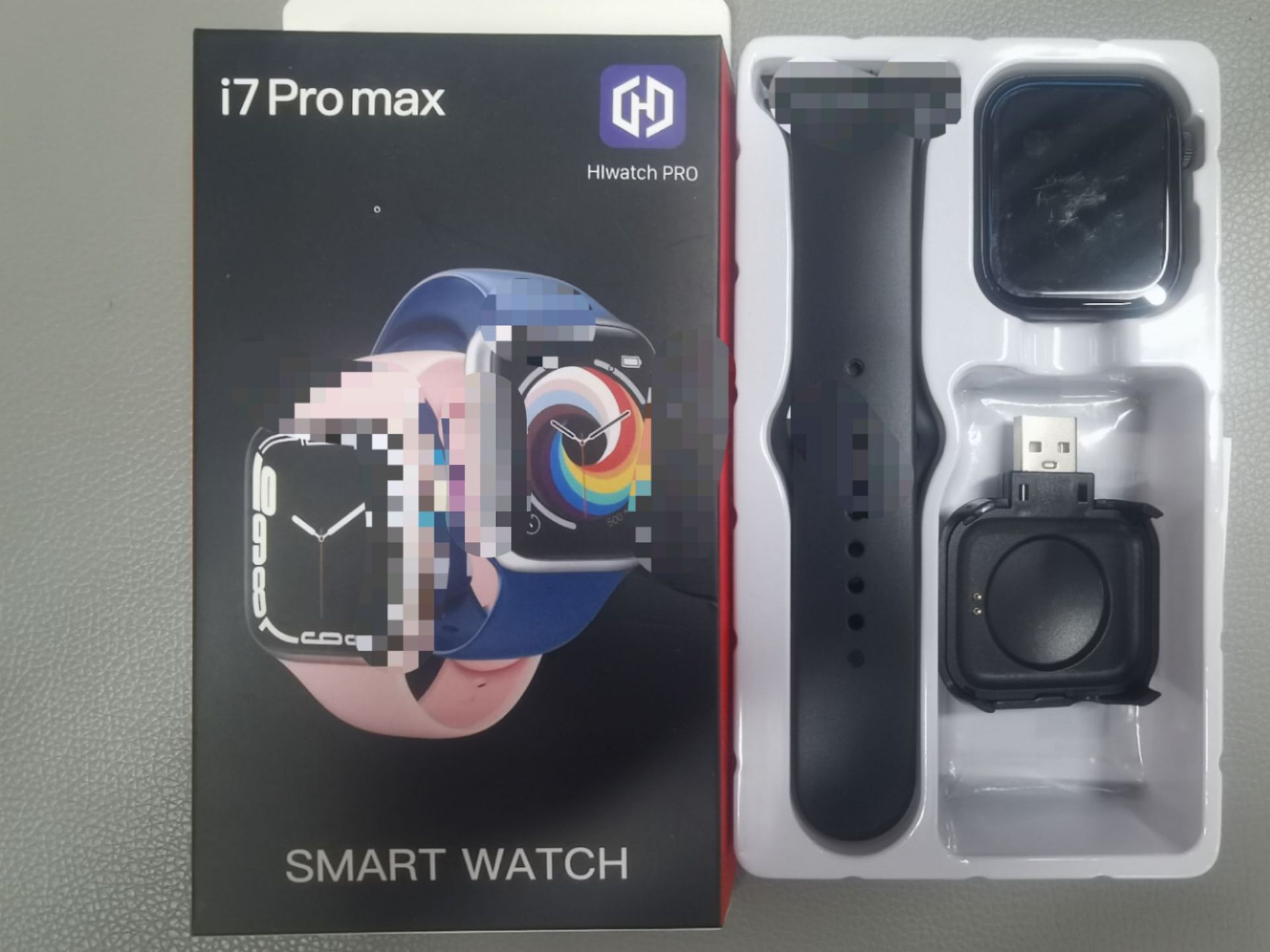 Cross-Border Hot Selling I7promax 1.71-Inch Smart Watch Bluetooth Call Watch Information Reminder Monitoring Heart Rate