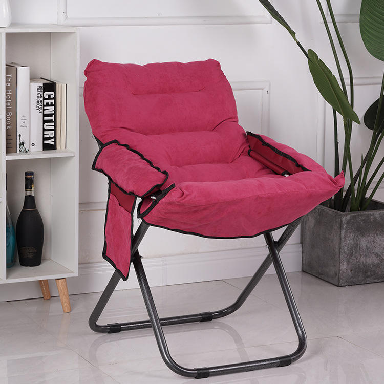 简约懒人折叠椅家用午休靠背椅户外休闲椅现代折叠凳办公室休息椅