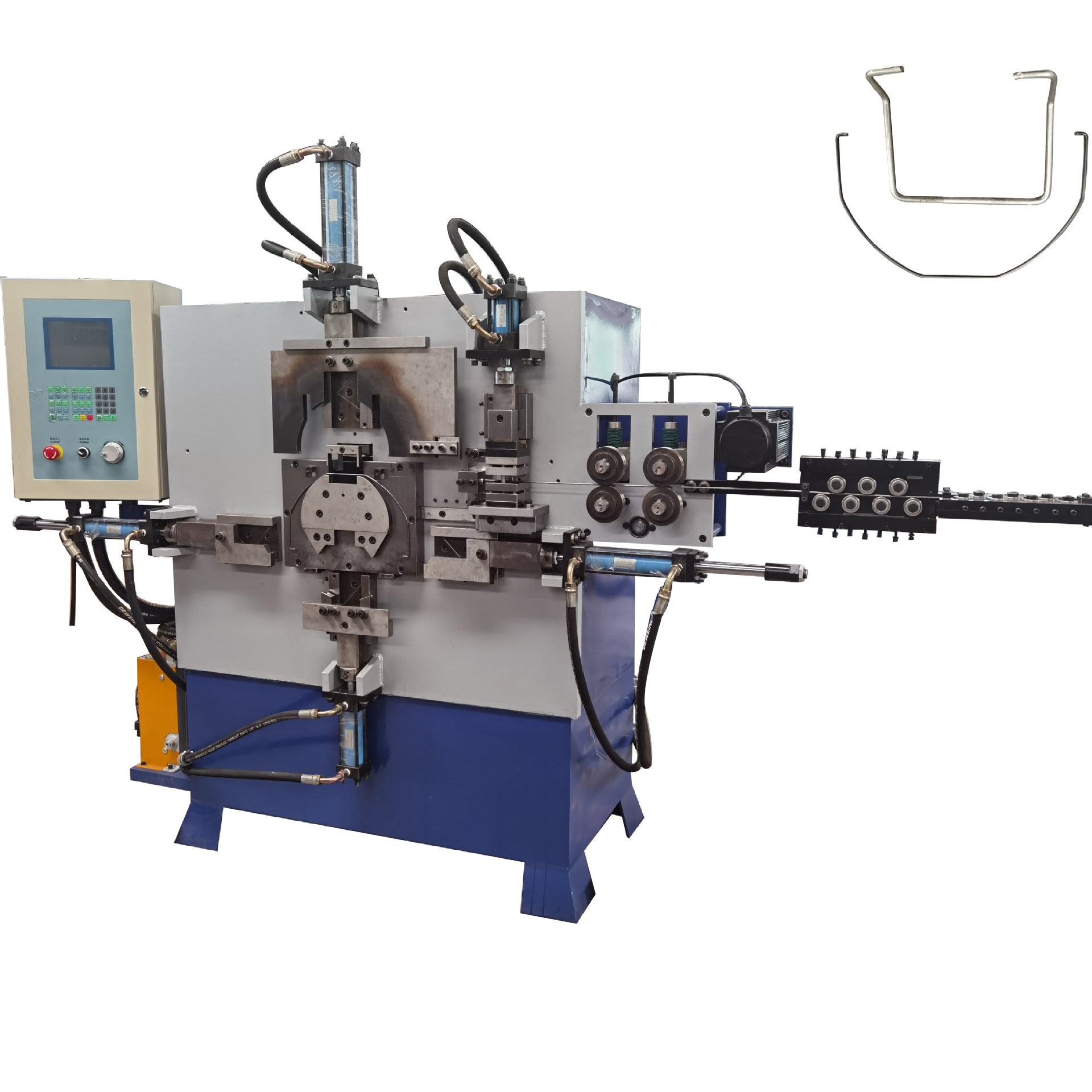 鑫亿 桶铁丝铁线提手生产设备 全自动穿胶液压水桶桶钩机