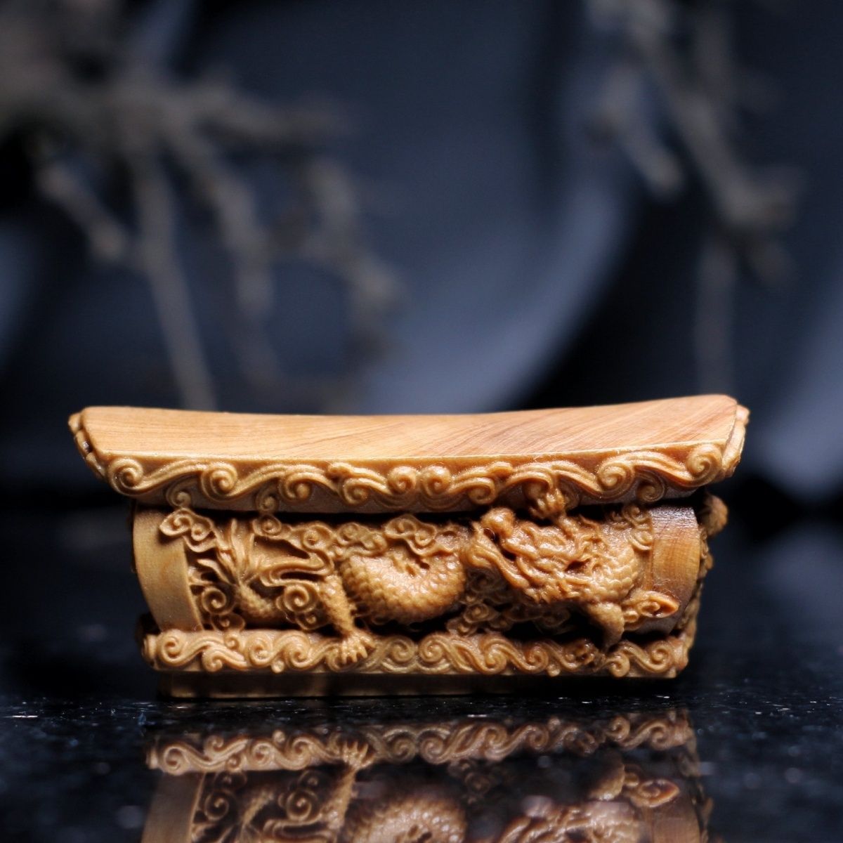 崖柏木升棺发财手把件文玩男士随身盘玩把玩家居玄关办公桌面摆件