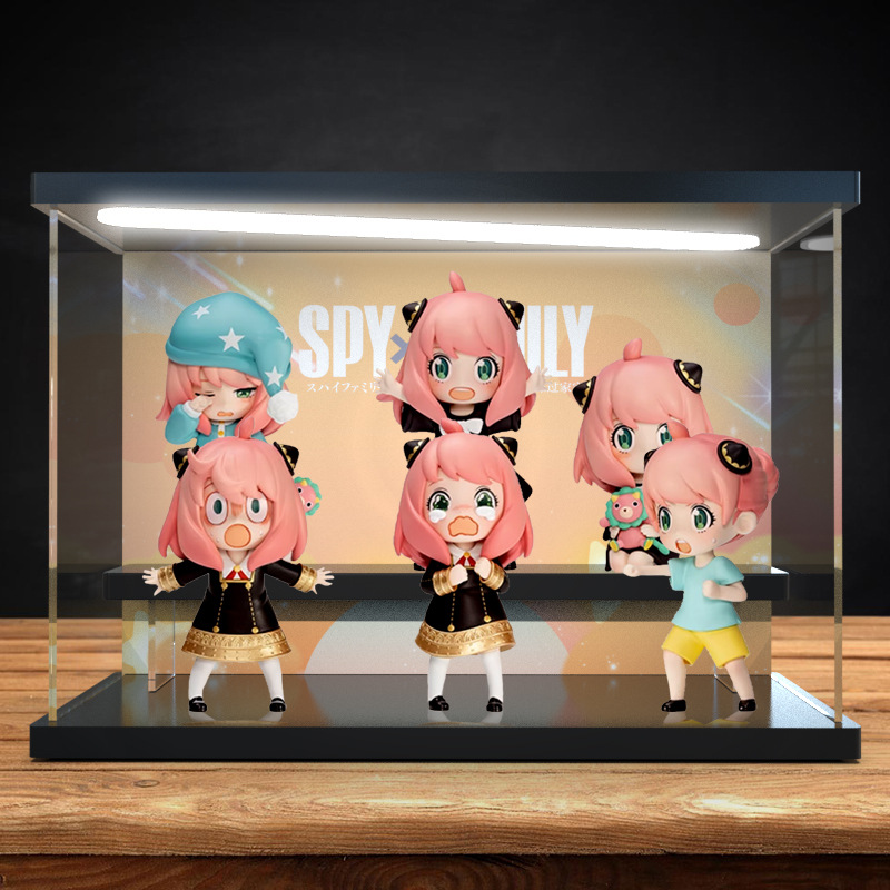 防尘架适用泡泡玛特 共鸣 间谍过家家阿尼亚手办盲盒场景展示柜