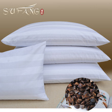 A5L三层全棉荞麦枕头荞麦壳枕芯 纯荞麦皮枕头 缎条枕 全荞麦枕