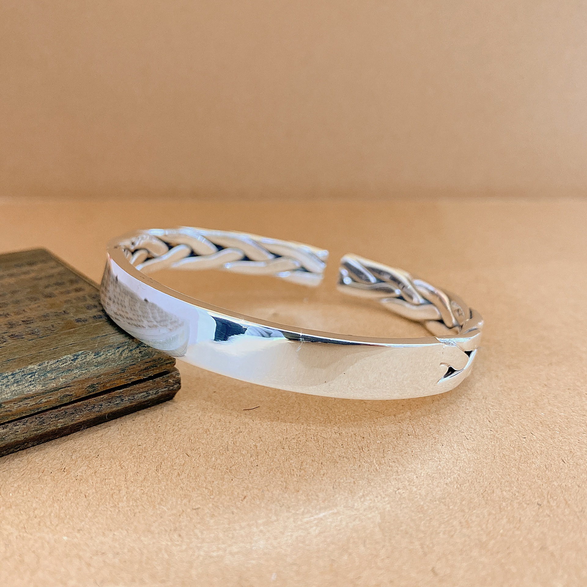 男手镯纯银男款