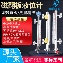 UHZ磁翻板液位计水位计带远传侧装顶装不锈钢磁性开关浮子4-20ma-